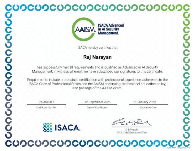 ISACA Emerging Tech Certificates (CET Retired) - AI, Cloud, Blockchain & IoT Fundamentals certificate sample