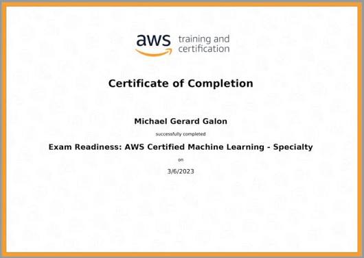 AWS Certified Machine Learning Engineer - Associate Training & Exam Prep (MLA-C01) certificate sample