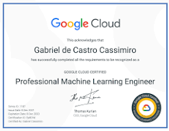 Google Cloud Professional Machine Learning Engineer Training & Exam Prep certificate sample