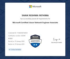 Microsoft Azure Network Engineer (AZ-700) Training & Exam Prep certificate sample