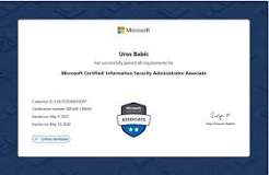 Microsoft Information Security Administrator (SC-401) Training & Exam Prep certificate sample