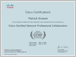 Cisco CCNP Collaboration (350-801 CLCOR + Concentration) Training certificate sample