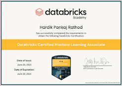 Databricks Certified Machine Learning Associate certificate sample