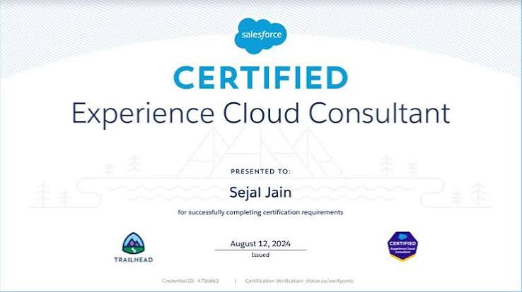 Salesforce Experience Cloud Consultant Certification Training (formerly Community Cloud) | certificate sample
