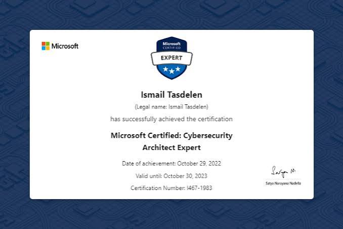 Microsoft Cybersecurity Architect Expert Training (SC-100) certificate sample