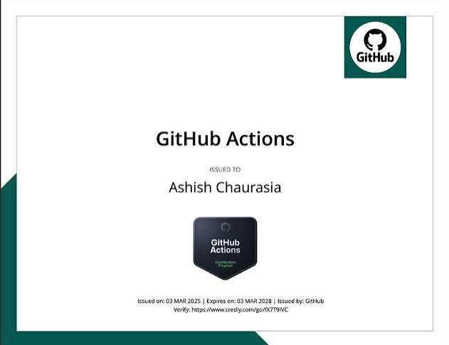 GitHub Actions Certification Training (GH-200) Certificate