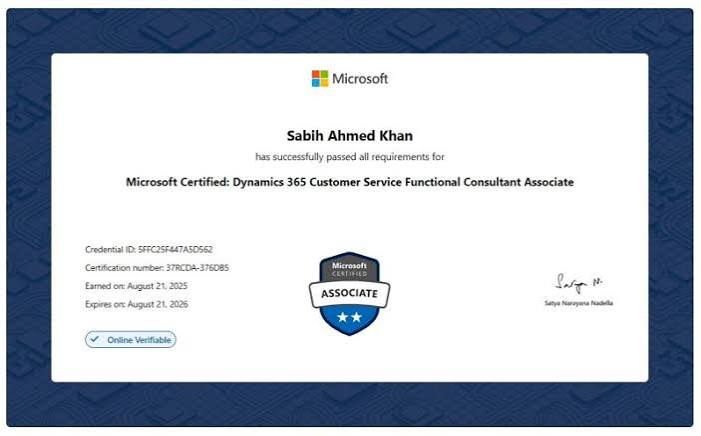 Dynamics 365 Customer Service Functional Consultant Training (MB-230) Certificate