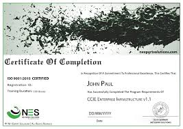 CCIE Enterprise Infrastructure Certification Training (350-401 ENCOR + Lab) Certificate