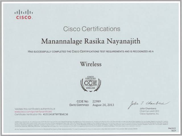 CCIE Wireless Certification Training (350-101 WLCOR + Lab) Certificate
