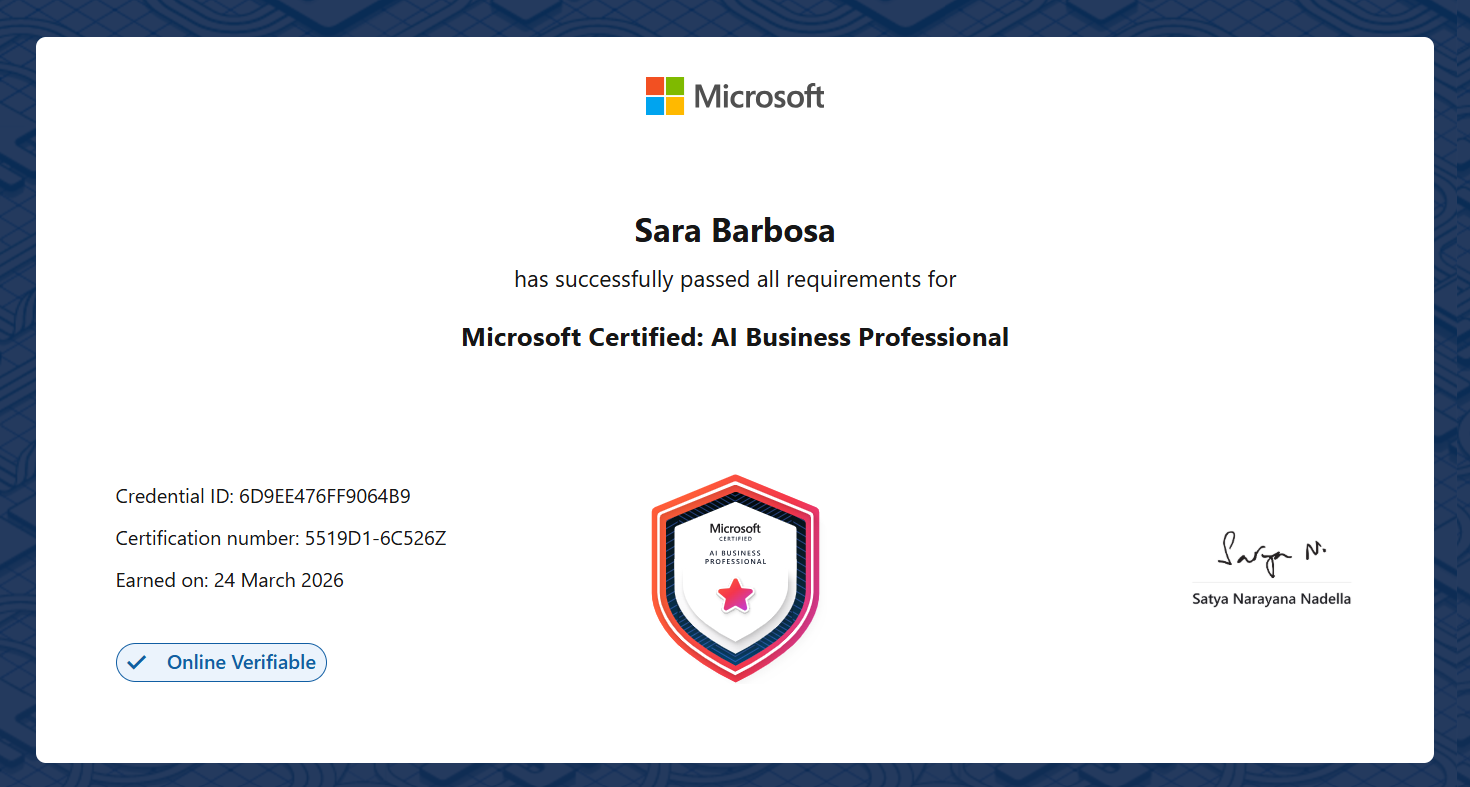 AI Business Professional Training (AB-730) - Advise on AI & Copilot Adoption Certificate