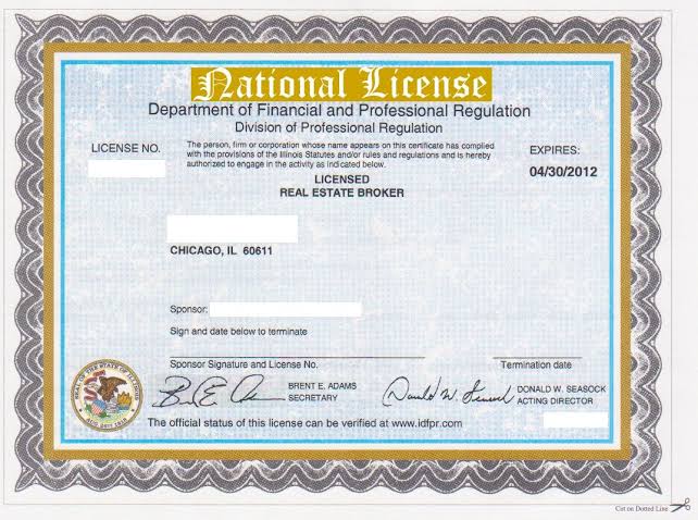 Illinois Real Estate Broker License (Entry-Level Agent) - Exam Prep & Course Guide Certificate